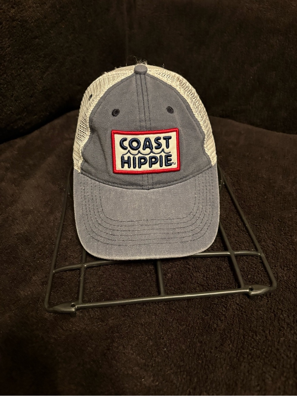 Coast Hippie structured navy mesh trucker SnapBack hat